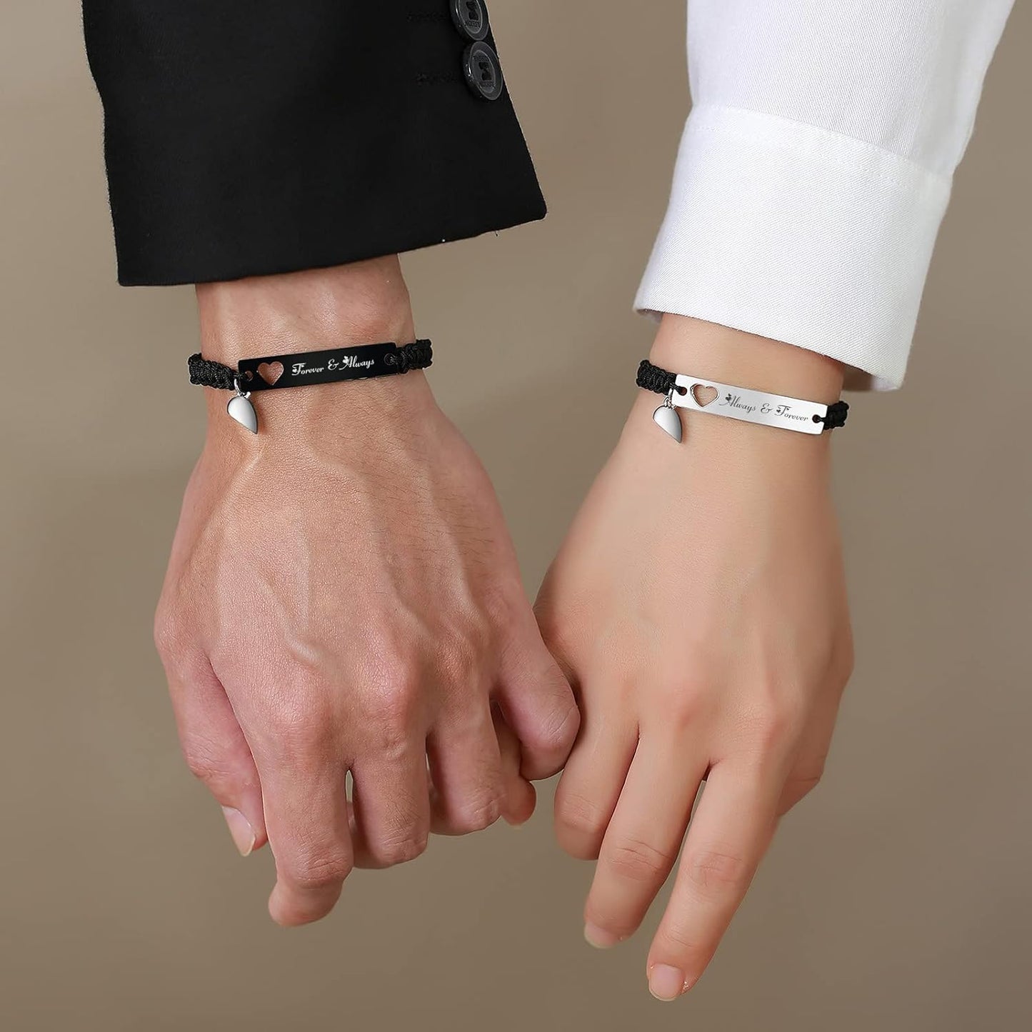 Forever & Always Matching Couple Bracelets – Symbol of Eternal Love