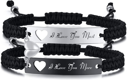 I love you more Matching Couple Bracelets – Symbol of Eternal Love